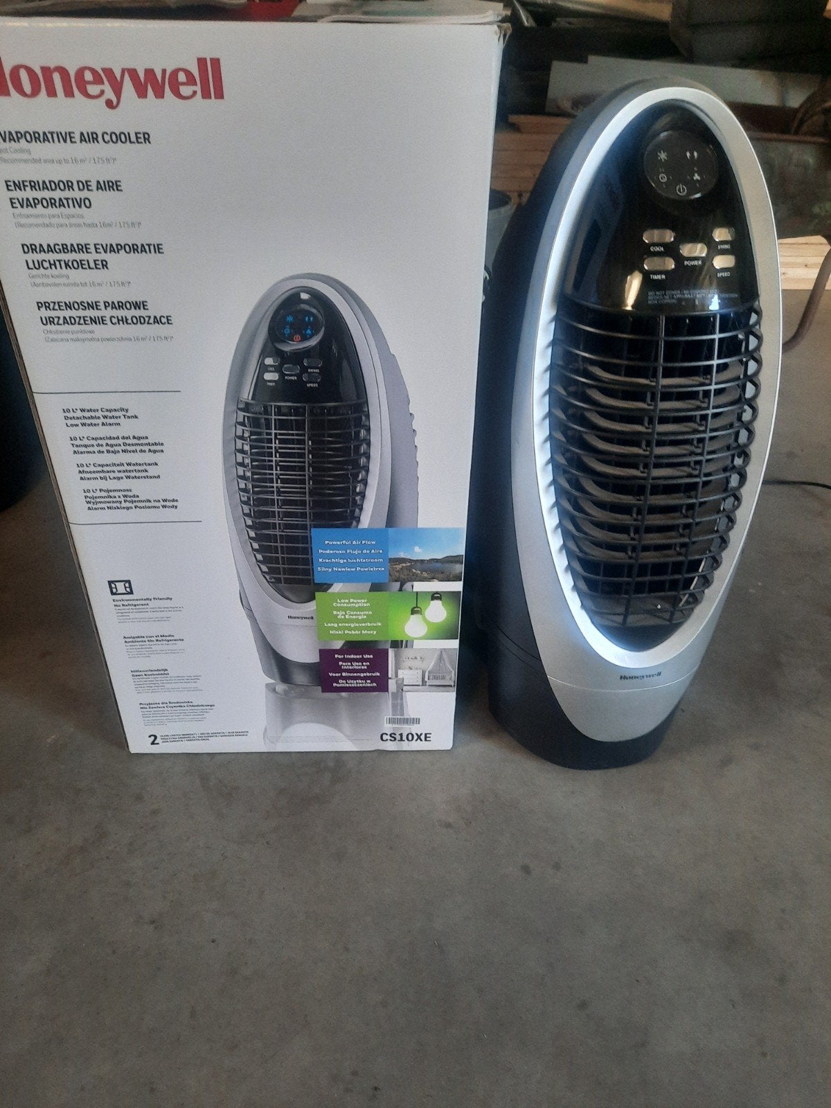 Honeywell CS10XE, Ophalen, Mobiele airco, Minder dan 60 m³, 3 snelheden of meer