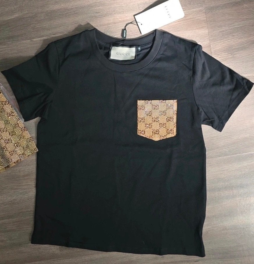 Gucci T-shirt met GG-logo zakje - Maat M, Kleding | Dames, Ophalen of Verzenden, Nieuw, Zwart