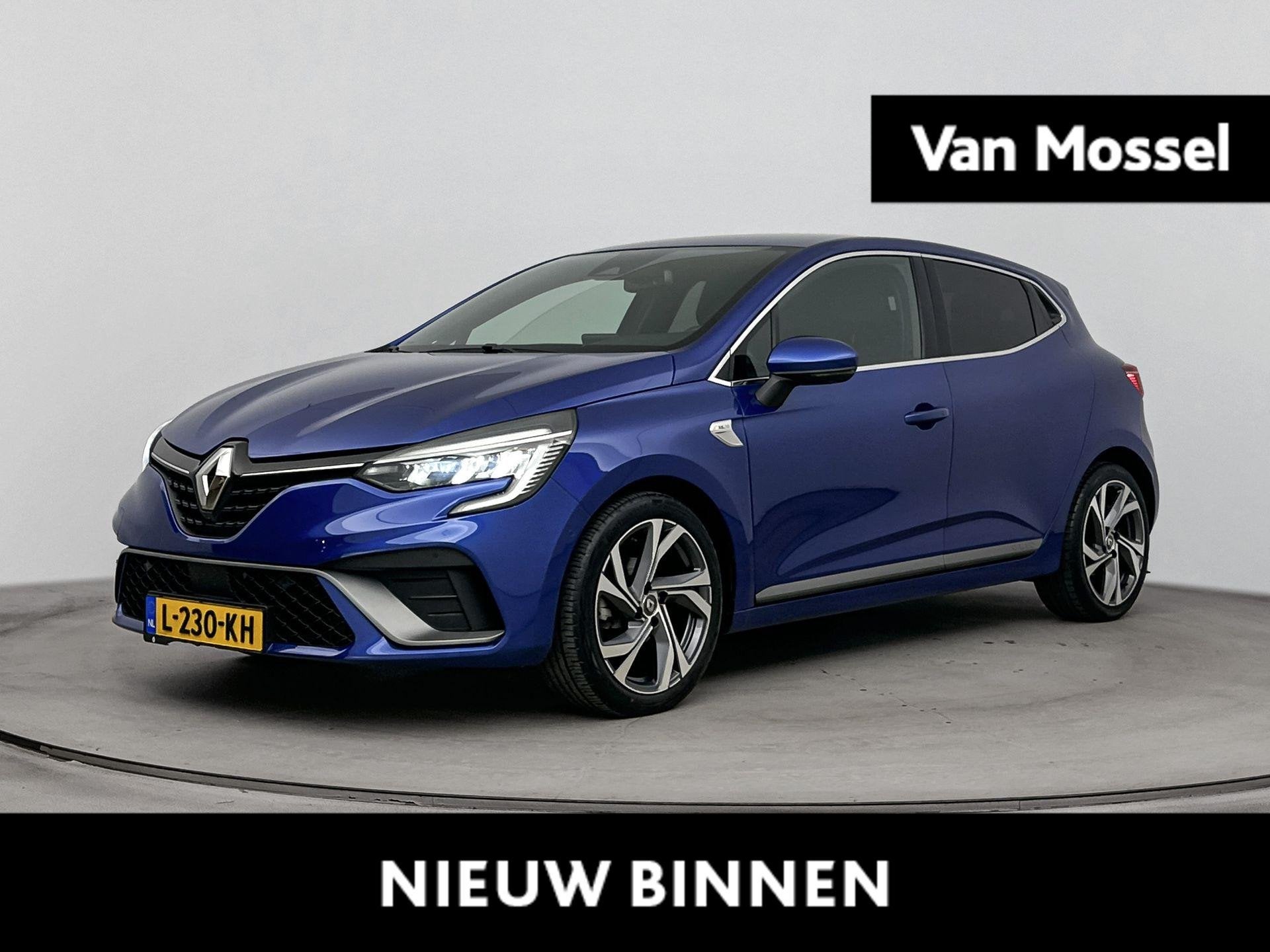 Renault Clio 1.0 TCe R.S. Line 90PK | Trekhaak | Navigatie 9, Voorwielaandrijving, Gebruikt, Blauw, Leder en Stof