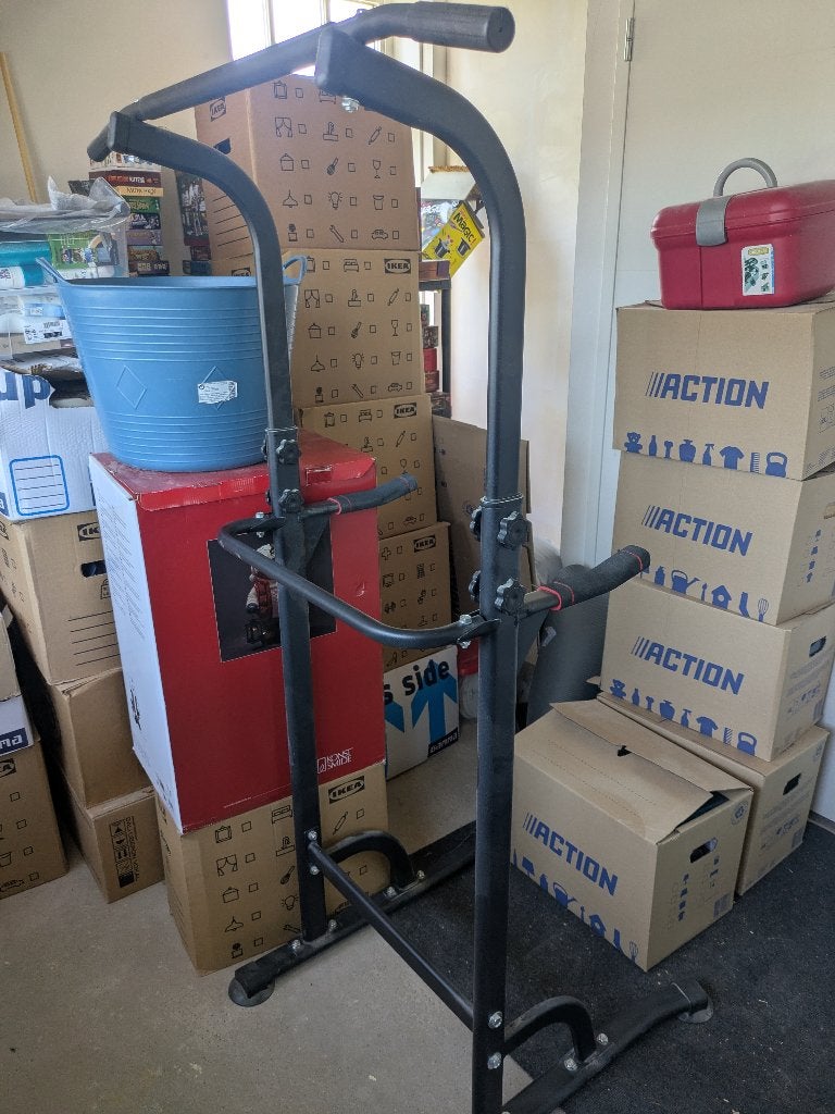 Oprekstang / Dipstation voor thuisgym, Ophalen of Verzenden, Zo goed als nieuw, Buik, Oprekstang