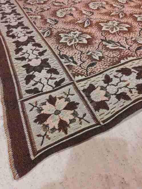 Grand foulard soepel kleed plaid bloemen bruin groen, Huis en Inrichting, Woonaccessoires | Plaids en Woondekens, Gebruikt, Etten-Leur