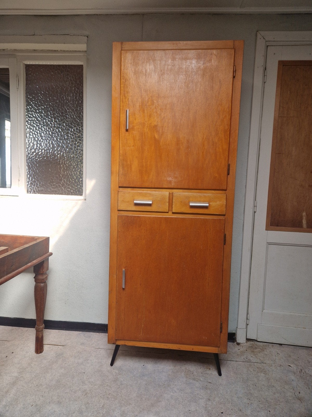 vintage eiken buffetkast, Huis en Inrichting, Ophalen, Gebruikt, 25 tot 50 cm