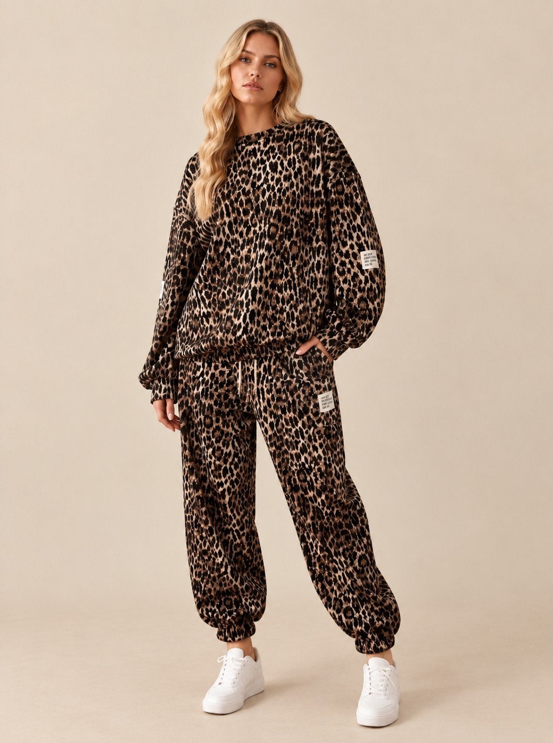 Panter Label comfy set - Nieuwe Collectie, Kleding | Dames, Maat 38/40 (M), Bruin, Hindersstraat, Ophalen of Verzenden