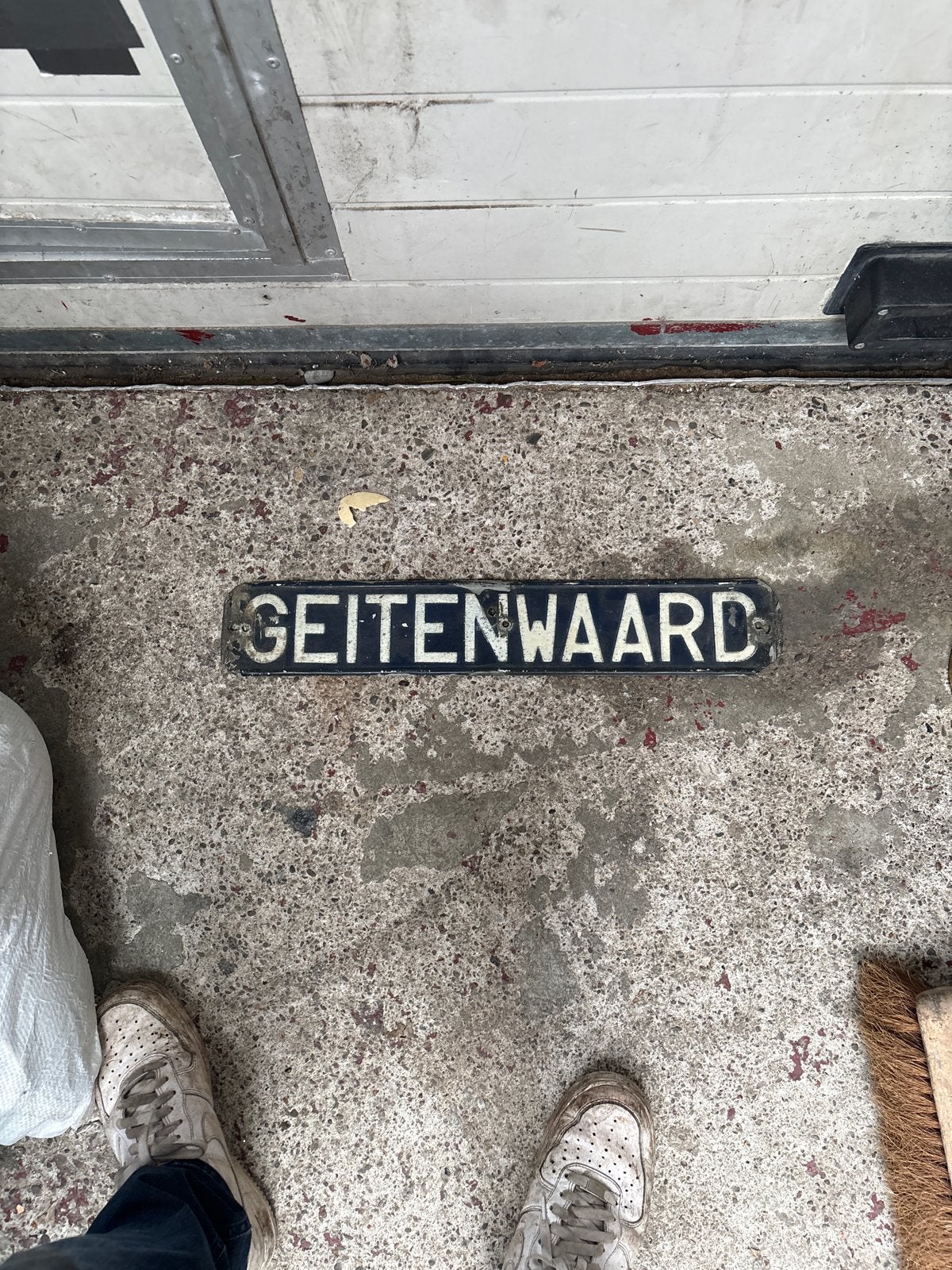 Vintage straatnaambord 'GEITENWAARD', Ophalen of Verzenden
