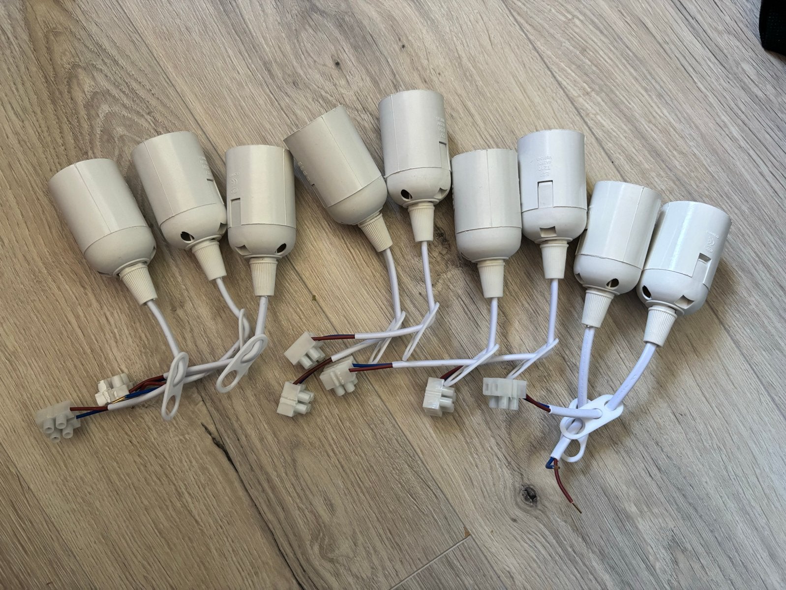 9x Verhuisfitting E27 - Ideaal voor tijdelijke verlichting, Ophalen of Verzenden, Gebruikt, E27 (groot), Overige typen