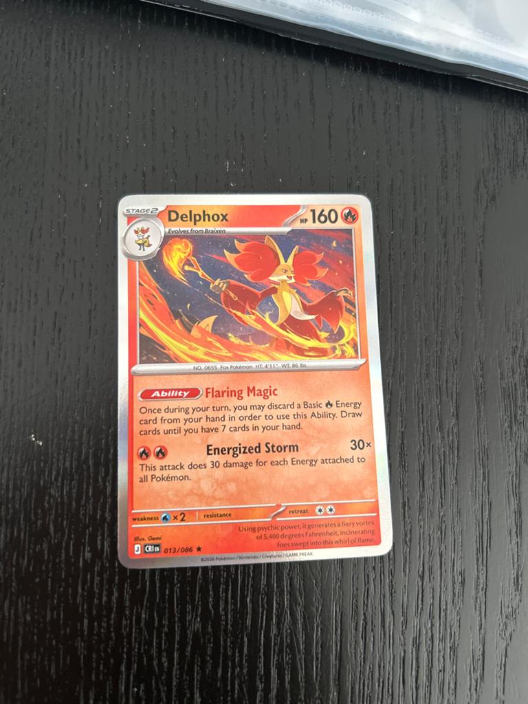 Delphox 013/086 - Pokémon Kaart, Ophalen of Verzenden, Zo goed als nieuw, Losse kaart