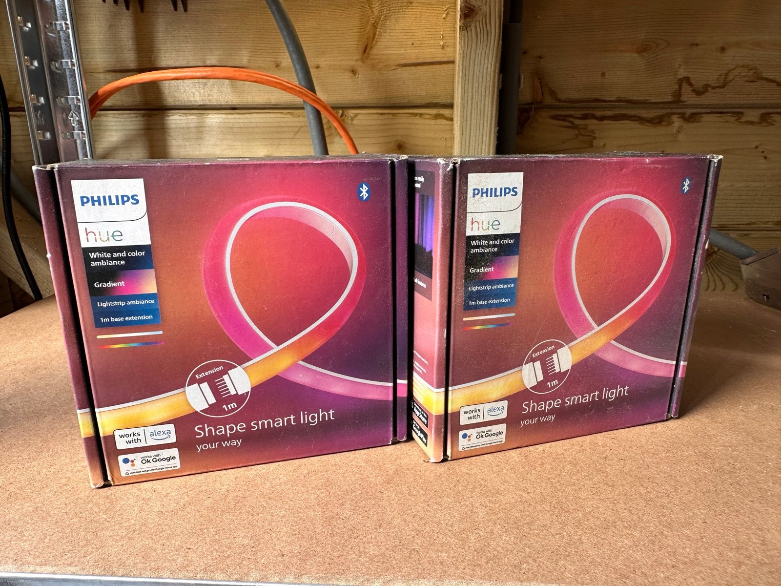 2x Philips Hue Gradient Lightstrip Ambiance Extension, Smart home compatibel, Verzenden, Nieuw, Philips Hue