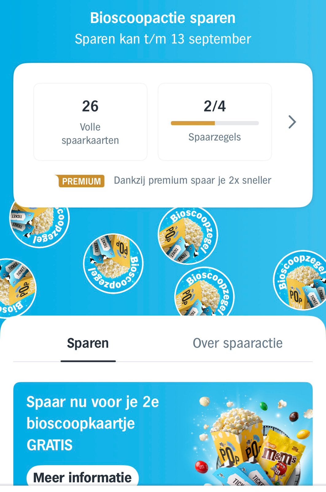 Bioscoopactie spaarkaarten en spaarzegels, Albert Heijn, Ophalen of Verzenden