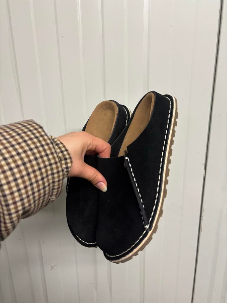 Birkenstock Boston Clogs Zwart Maat 37, Ophalen of Verzenden, Zo goed als nieuw, Zwart, Instappers