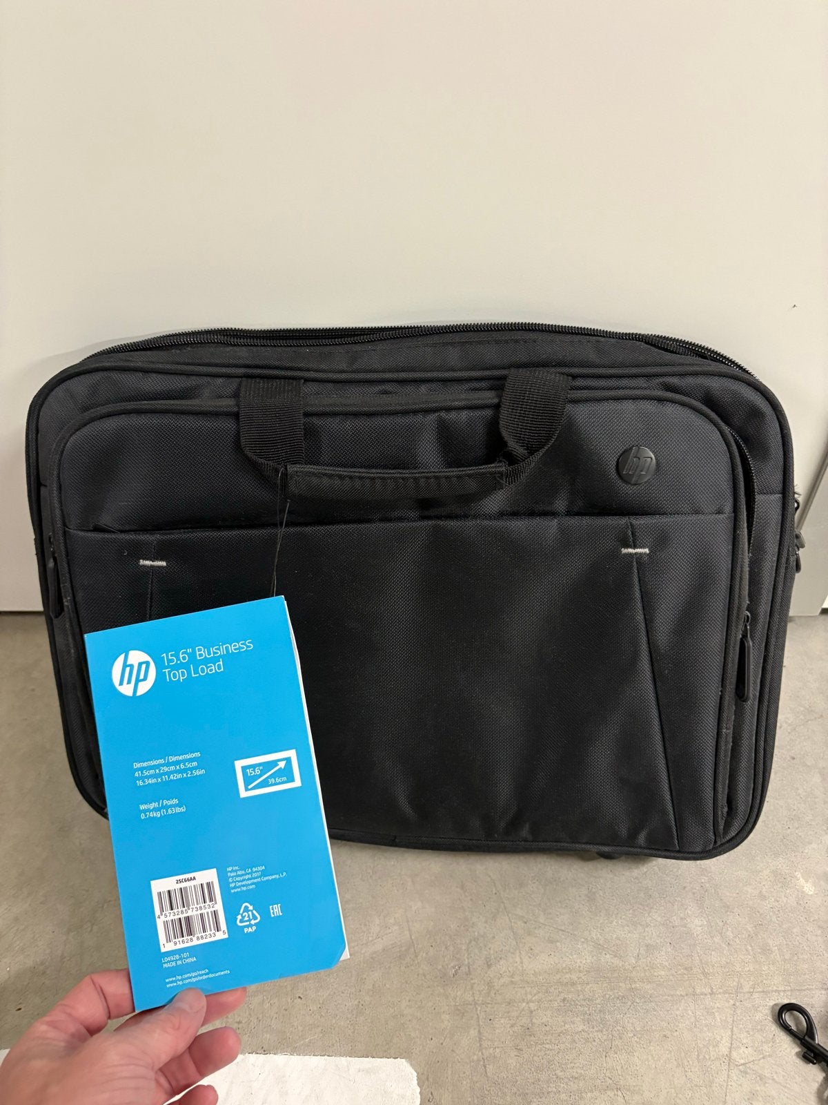HP 15.6" Business Top Load Laptoptas - nieuw, Computers en Software, Ophalen, Gevoerd laptopvak, 15 inch, Aktetas