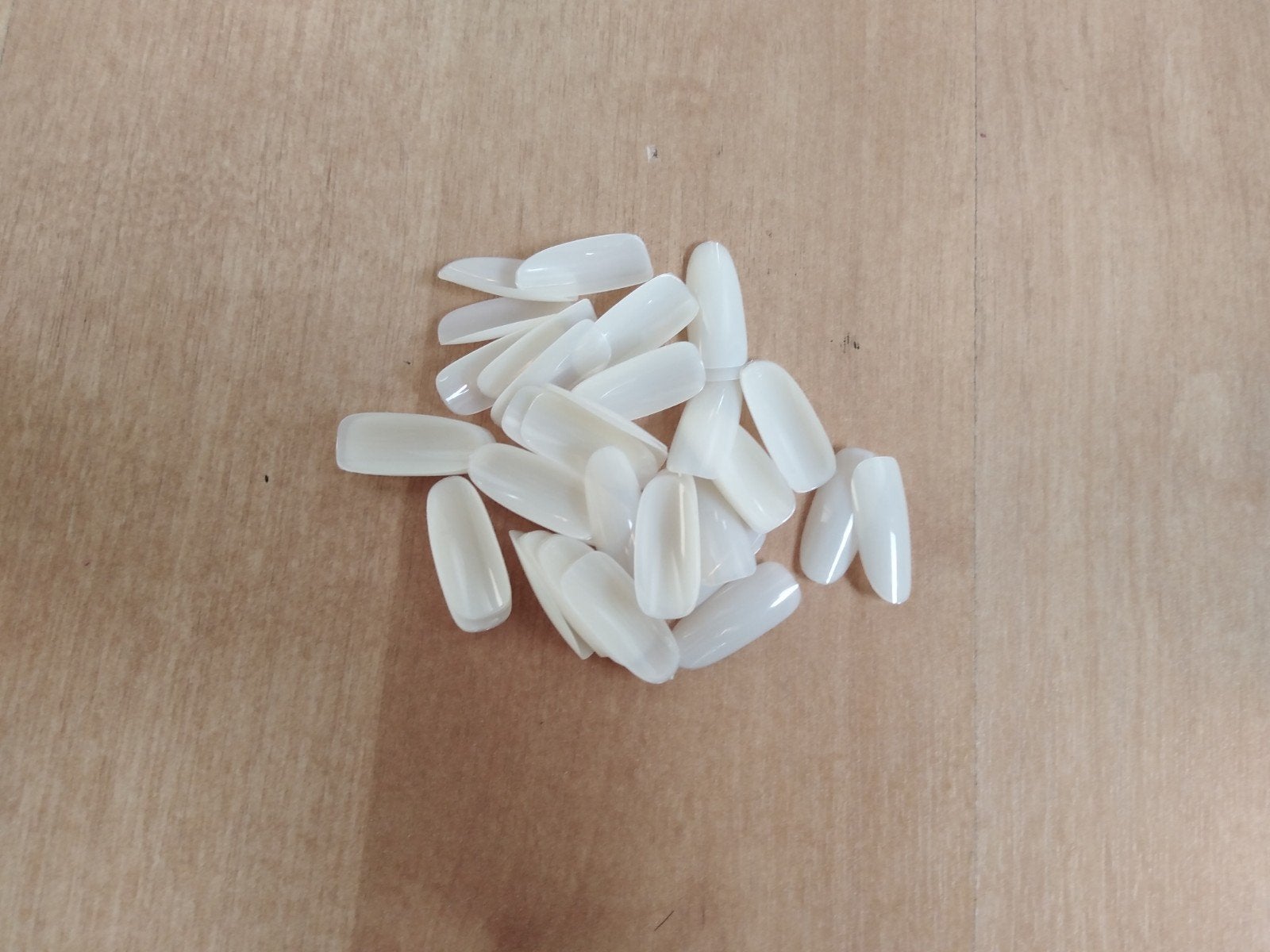 50 witte nailtips maat 3, Sieraden, Tassen en Uiterlijk, Uiterlijk | Cosmetica en Make-up, Wit, Nieuw, Ophalen of Verzenden, Handen en Nagels