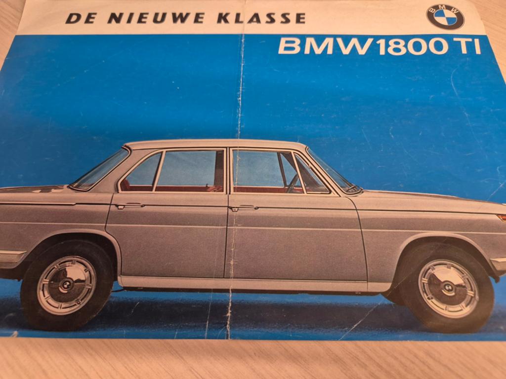 1963 Nederlands BMW 1800Ti Neue Klasse brochure, Ophalen of Verzenden, BMW