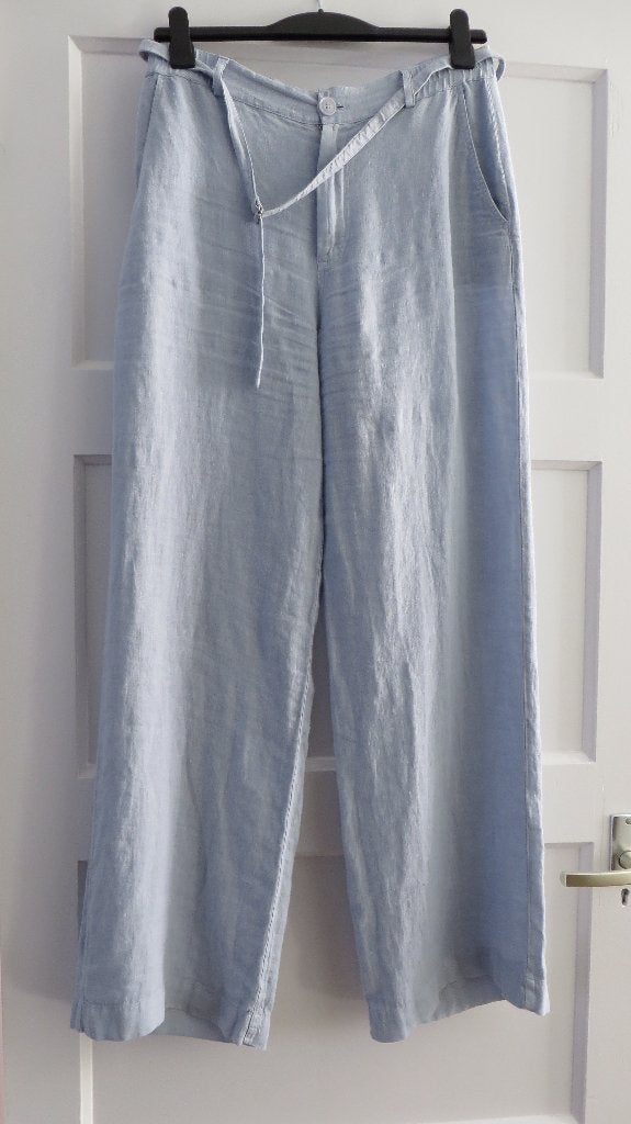 Linnen broek Anna Blue 40, Maat 38/40 (M), Anna van Toor, Blauw, Ophalen of Verzenden