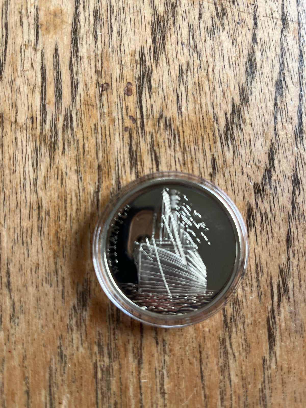 Herdenkingsmunt Titanic - Munt in Capsule, Ophalen of Verzenden, Zilver, Buitenland