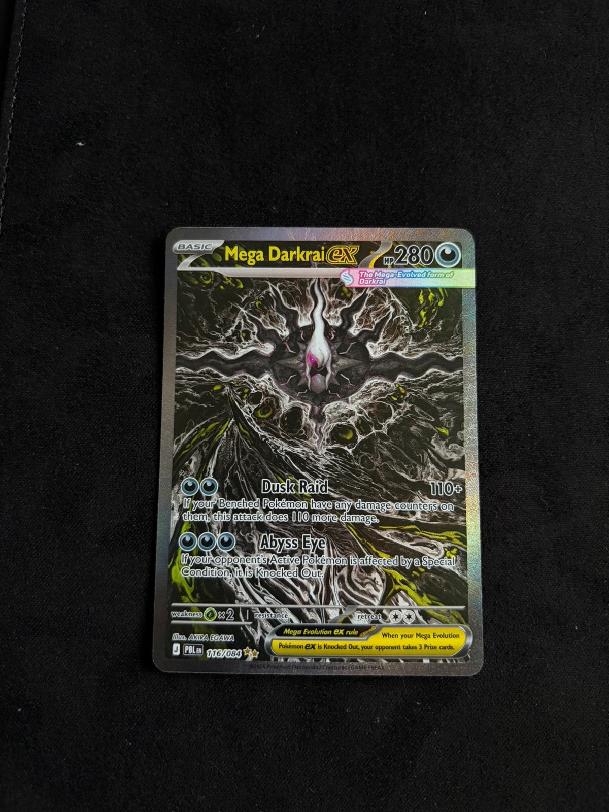 Mega Darkrai ex - 116/084 - ME05: Pitch Black (PBL), Ophalen of Verzenden, Zo goed als nieuw