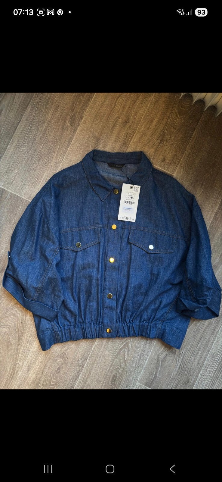 Zara jeans blouse, Maat 38/40 (M), Blauw, Zara, Ophalen of Verzenden