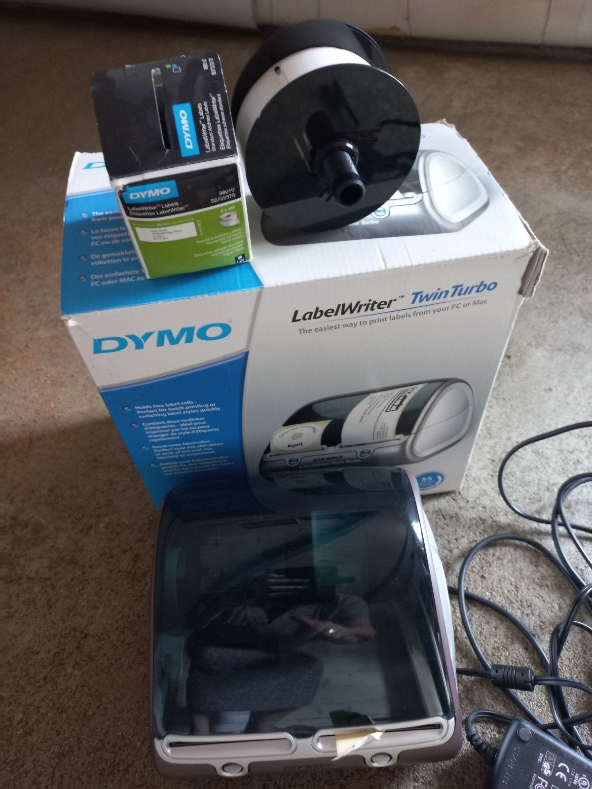Dymo LabelWriter Twin Turbo labelprinter met etiketten, Ophalen of Verzenden, Zo goed als nieuw, Etiket, Dymo