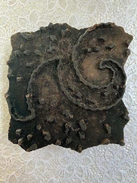 Oude houten Batik stempel, Ophalen of Verzenden, Gebruikt, Houten stempel