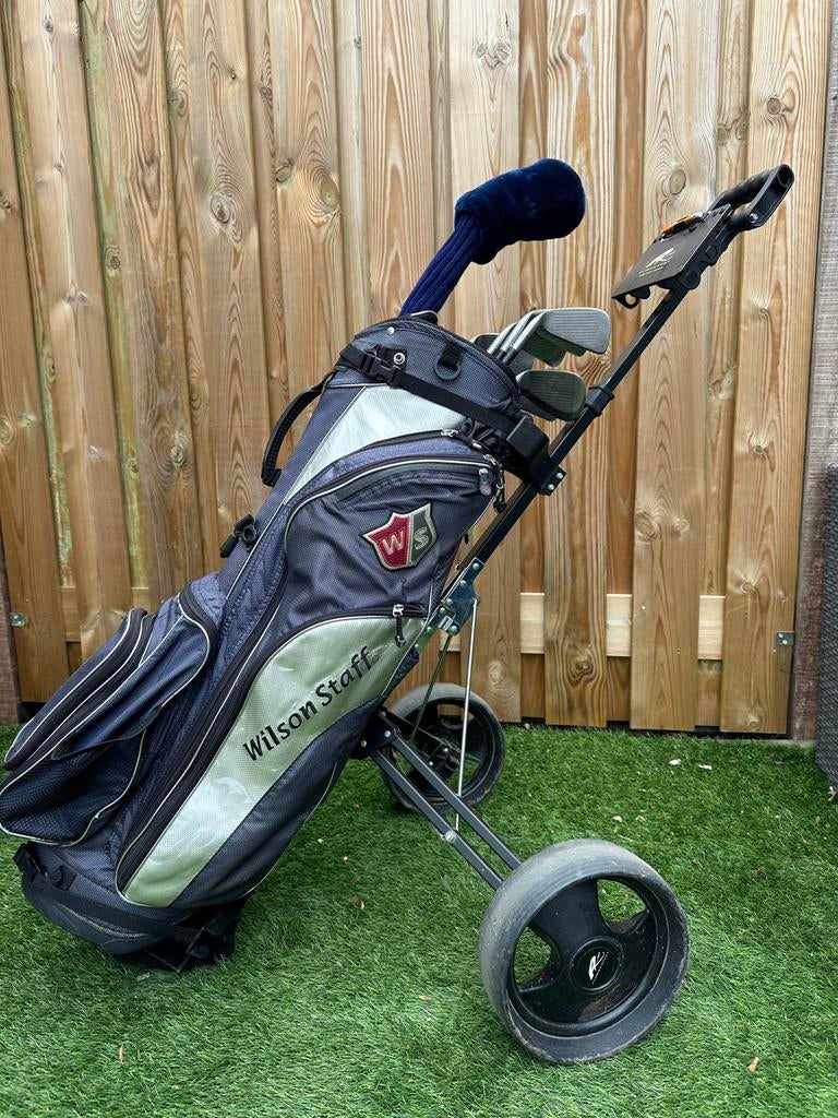 Complete golfset met tas en trolley, Sport en Fitness, Golf, Ophalen of Verzenden, Gebruikt, Set, Overige merken