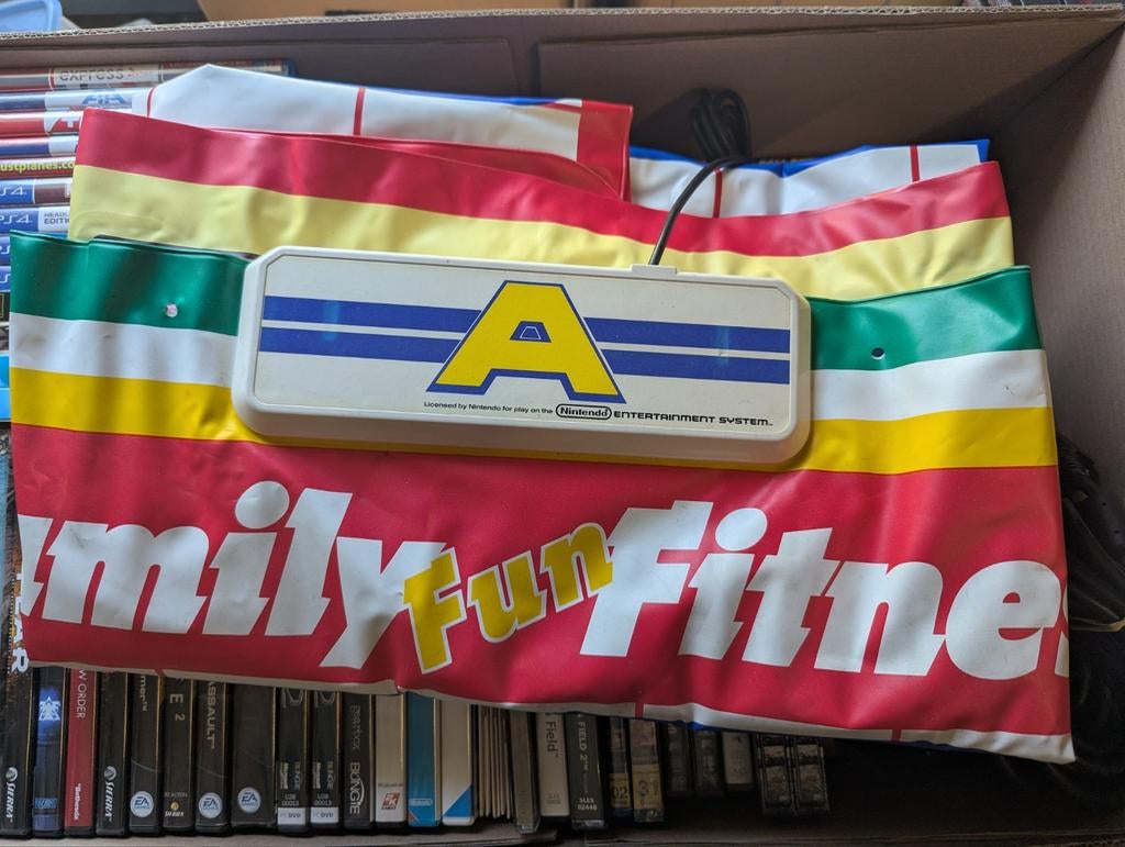 Family Fun Fitness mat voor Nintendo NES, 1 speler, Ophalen of Verzenden, Gebruikt, Sport