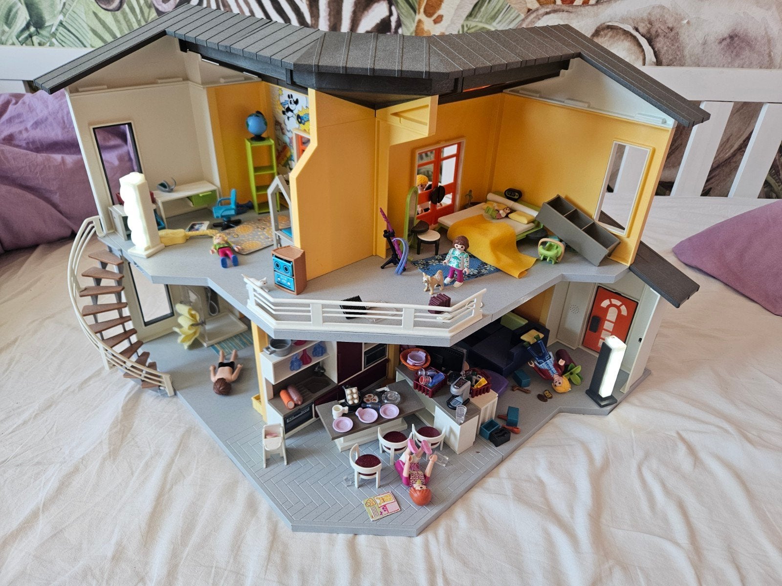 Playmobil Modern Woonhuis met Meubels en Figuren, Kinderen en Baby's, Speelgoed | Playmobil, Ophalen, Gebruikt