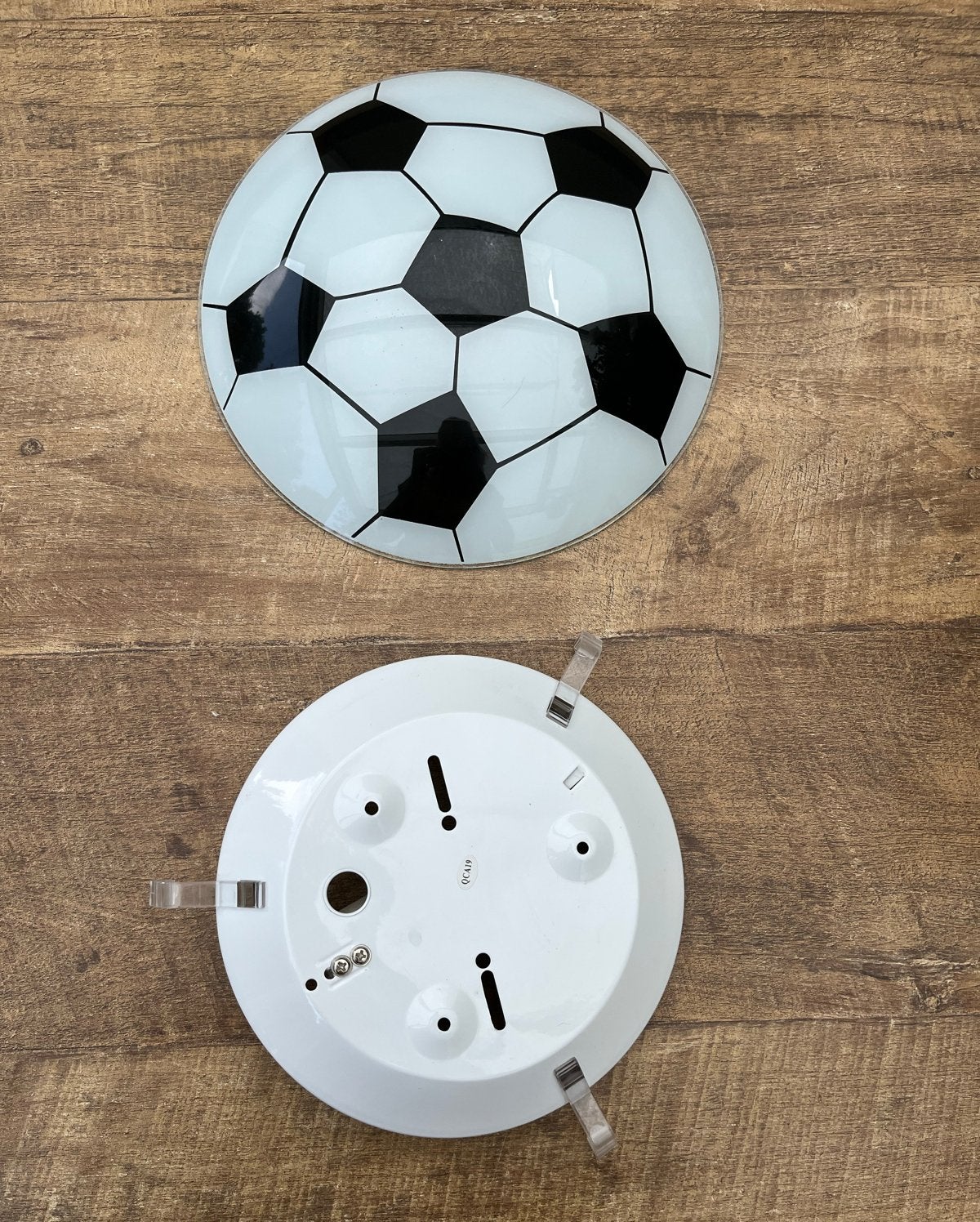 EGLO Voetbal Plafondlamp E27 - Kinderkamer Lamp, Wit, Overige merken, Gebruikt, Glas