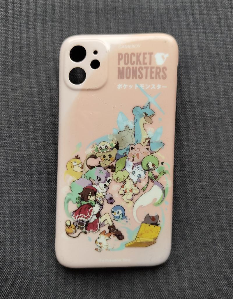 Pokémon Fan-Made Anime Roze Telefoonhoes voor iPhone 11, Kunststof, IPhone 11, Gebruikt, Overige merken
