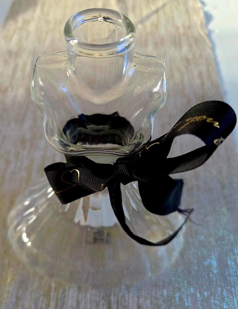 Rivièra Maison Mini Dress Vaas - Glazen Jurk Vaas, Ophalen of Verzenden, Zo goed als nieuw, Wit, Glas