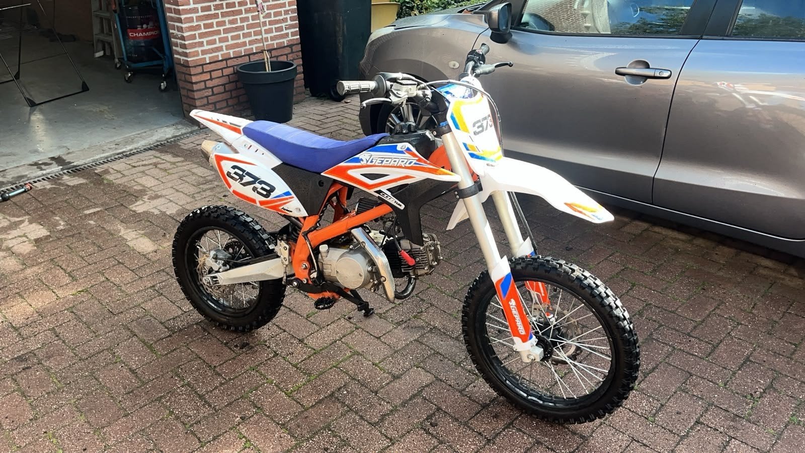 Gepard Dirtbike 125cc - Zo goed als nieuw, Zo goed als nieuw, Schijfrem, Dirtbike, Ophalen