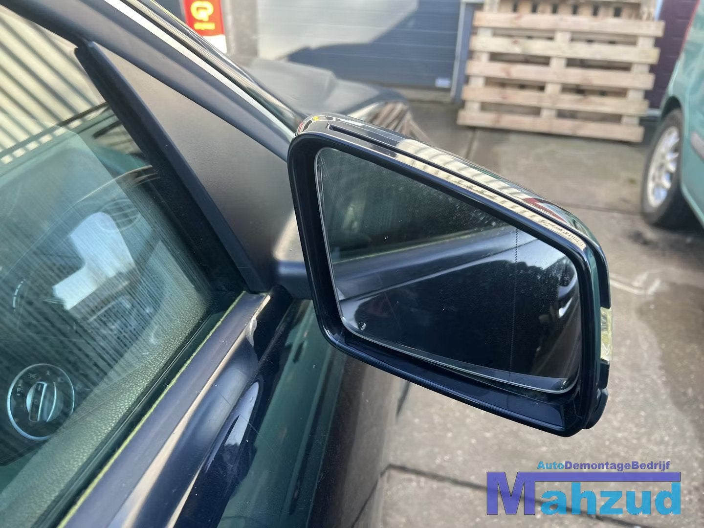 MERCEDES C KLASSE W204 ZWART 197 rechts spiegel 2007-2011, Gebruikt, Mercedes-Benz AG, Mercedes-Benz, Ophalen of Verzenden