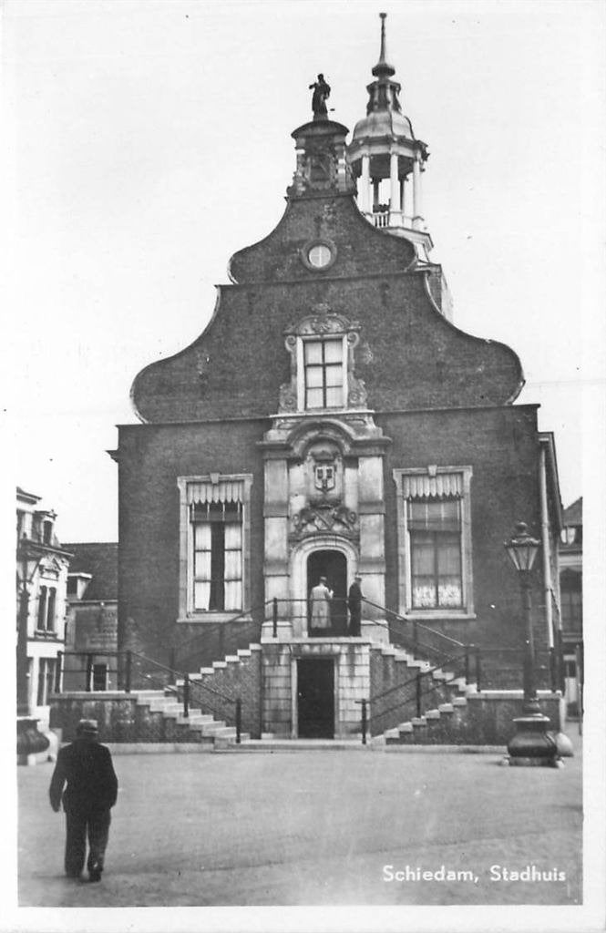 388-539-039 Schiedam Stadhuis, Verzenden, Voor 1920, Zuid-Holland