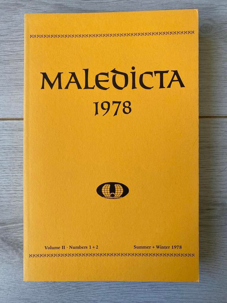 Maledicta I tm XIII - Reinhold Aman, Ophalen of Verzenden, Gelezen