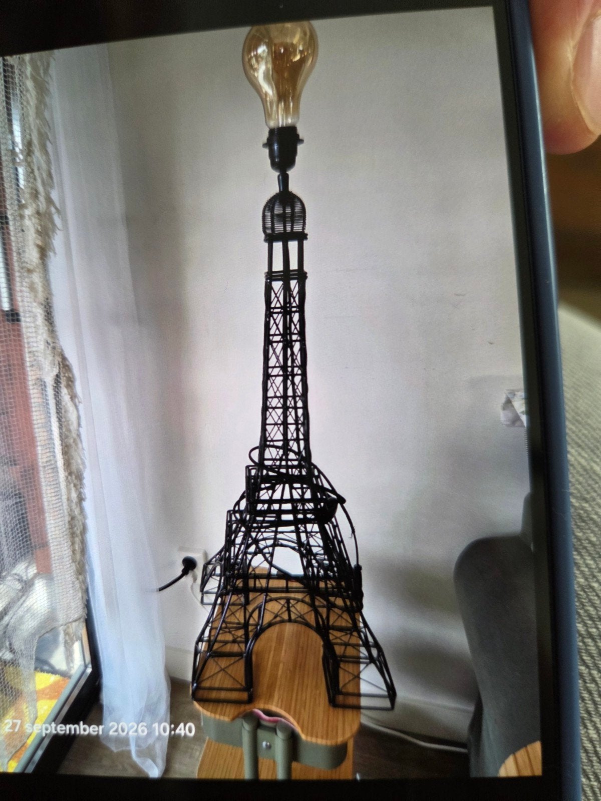 Riviera Maison Eiffeltoren lamp, Huis en Inrichting, Ophalen, Zo goed als nieuw, Metaal