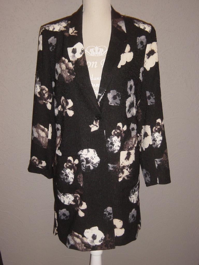 Colbert Blazer B Young Maat 40 Zwart Gebloemd Lang model, Kleding | Dames, Jasjes, Kostuums en Pakken, Maat 38/40 (M), Zwart, Nieuw