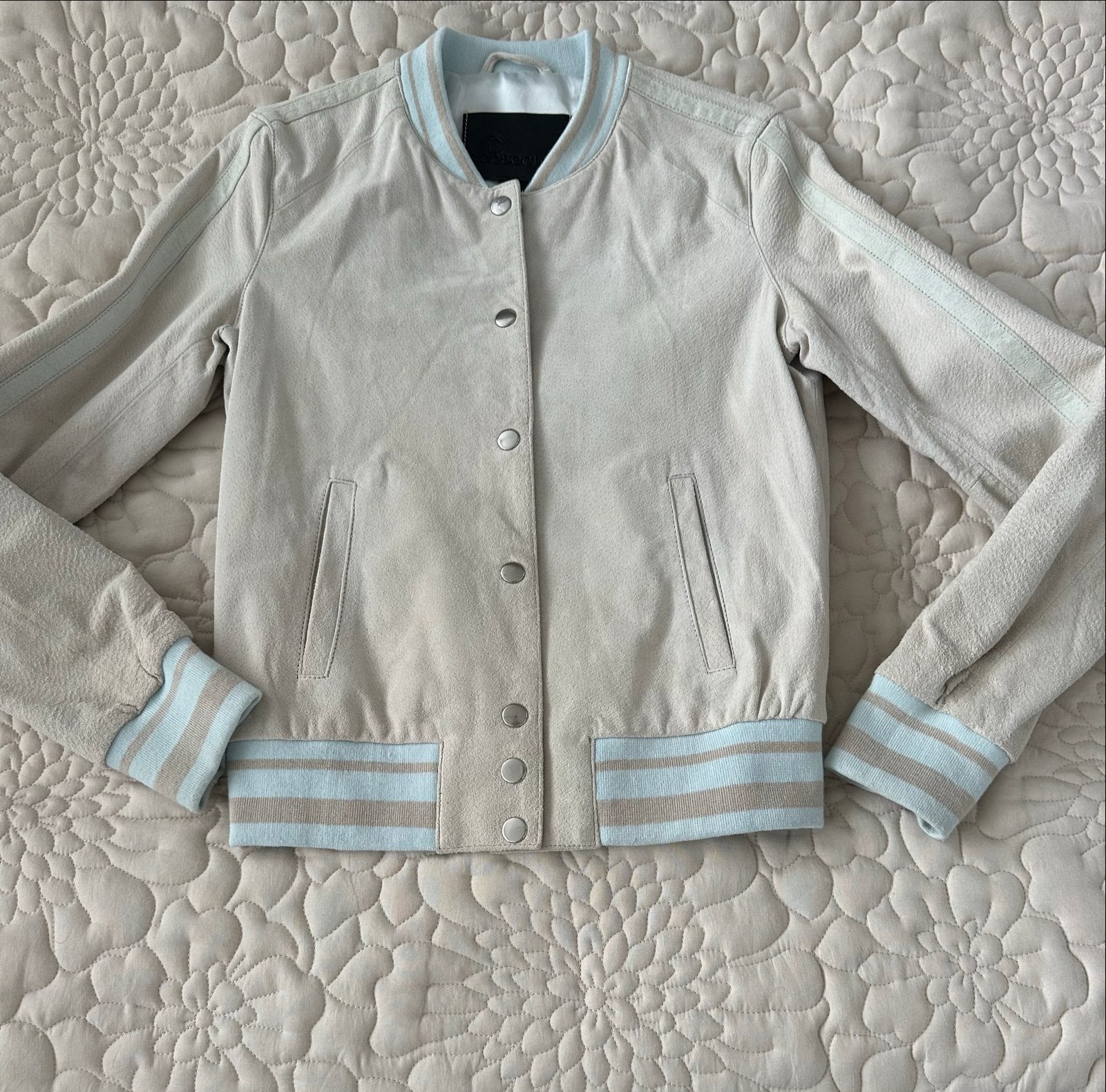 Goosecraft Marseille Bomberjack - Suède - Maat S, Ophalen of Verzenden, Zo goed als nieuw, Maat 36 (S), Beige