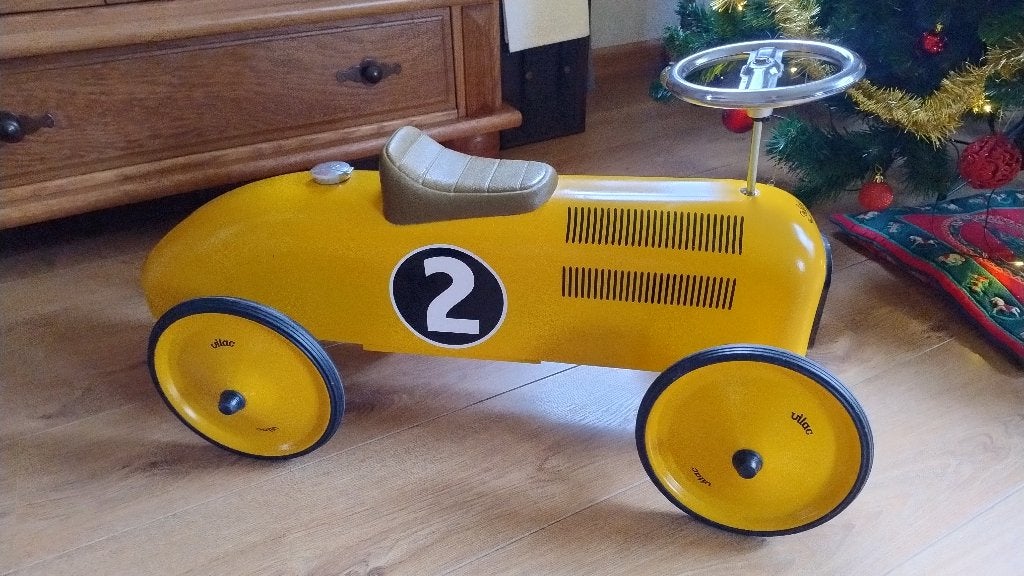 Grote Klassieke sport loopauto Vilac 1911 volledig metaal, Ophalen, Zo goed als nieuw, Loopvoertuig