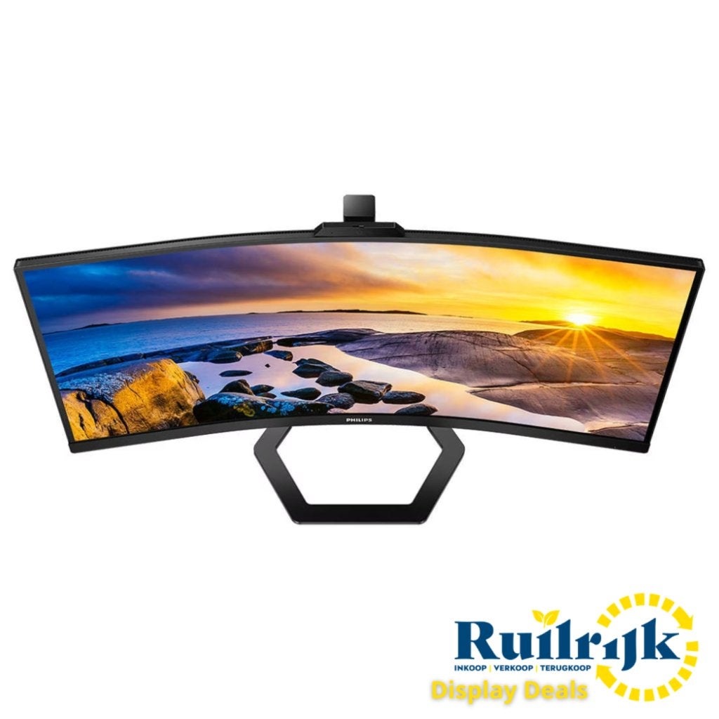 Philips 34E1C5600HE QHD 34 inch Curved Monitor Webcam USB C, Computers en Software, Monitoren, Philips, Zo goed als nieuw, Support@philips.com