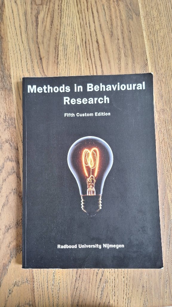 Methods in Behavioural Research, Inge Rabeling, Ophalen of Verzenden, Alpha, WO