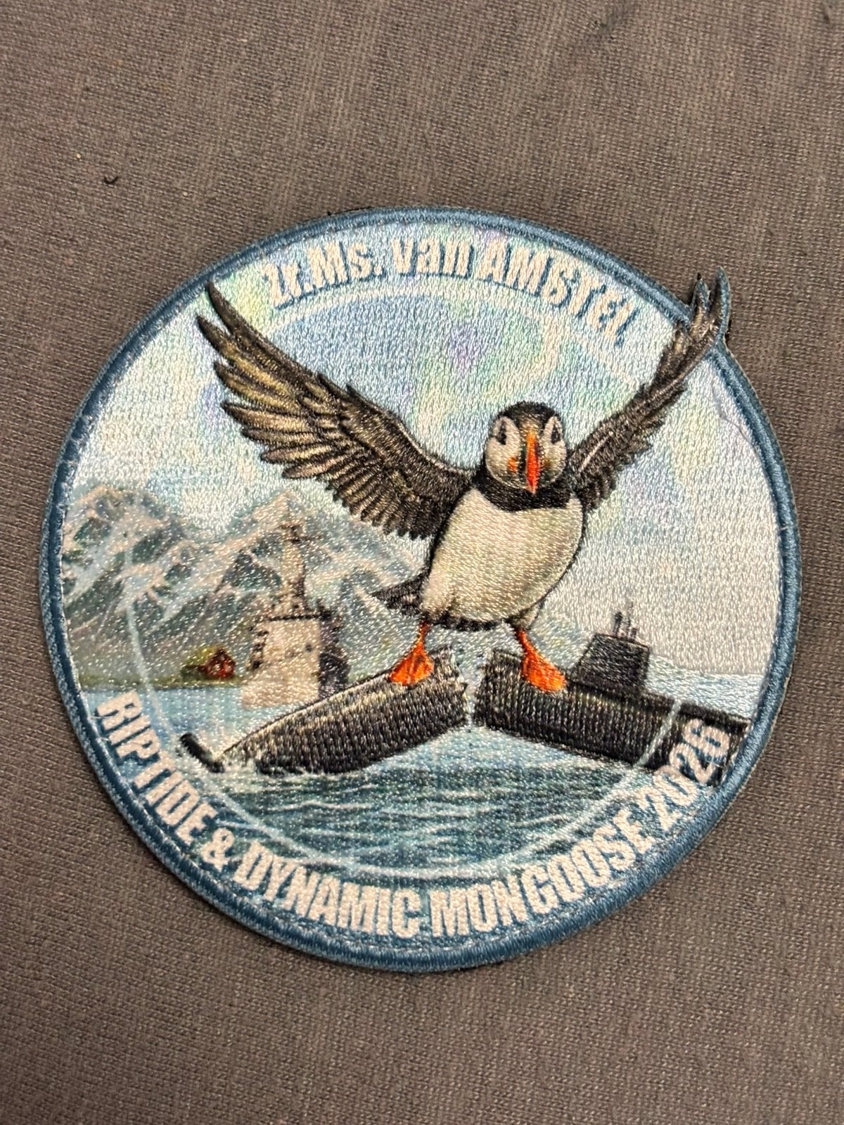 Embleem 860 SQN riptide en dynamic mongoose 2026, Verzenden, Marine, Nederland, Embleem of Badge