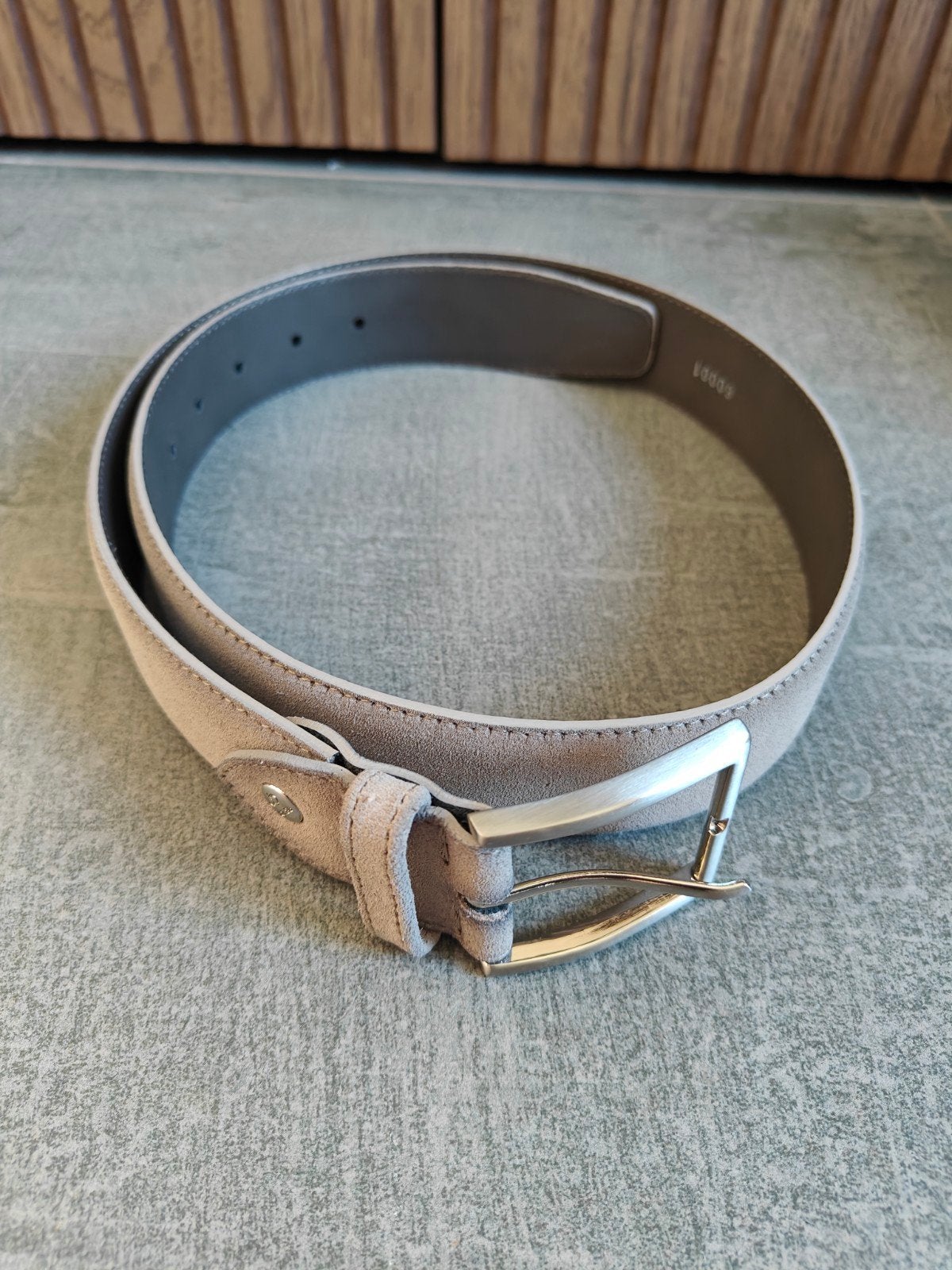 Lederen riem Ivor Suede - Zo goed als nieuw, Overige kleuren, Echt leder, Ophalen of Verzenden, Zo goed als nieuw