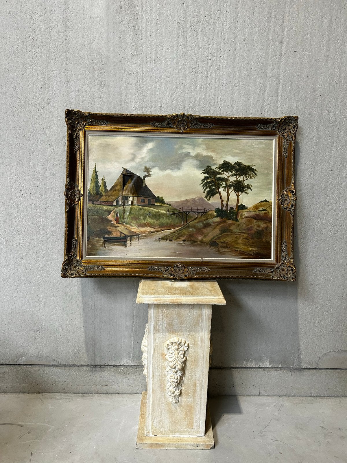 120x86 Fr. De Brabander 1968, Ophalen, Doek, Olieverf, Landschap