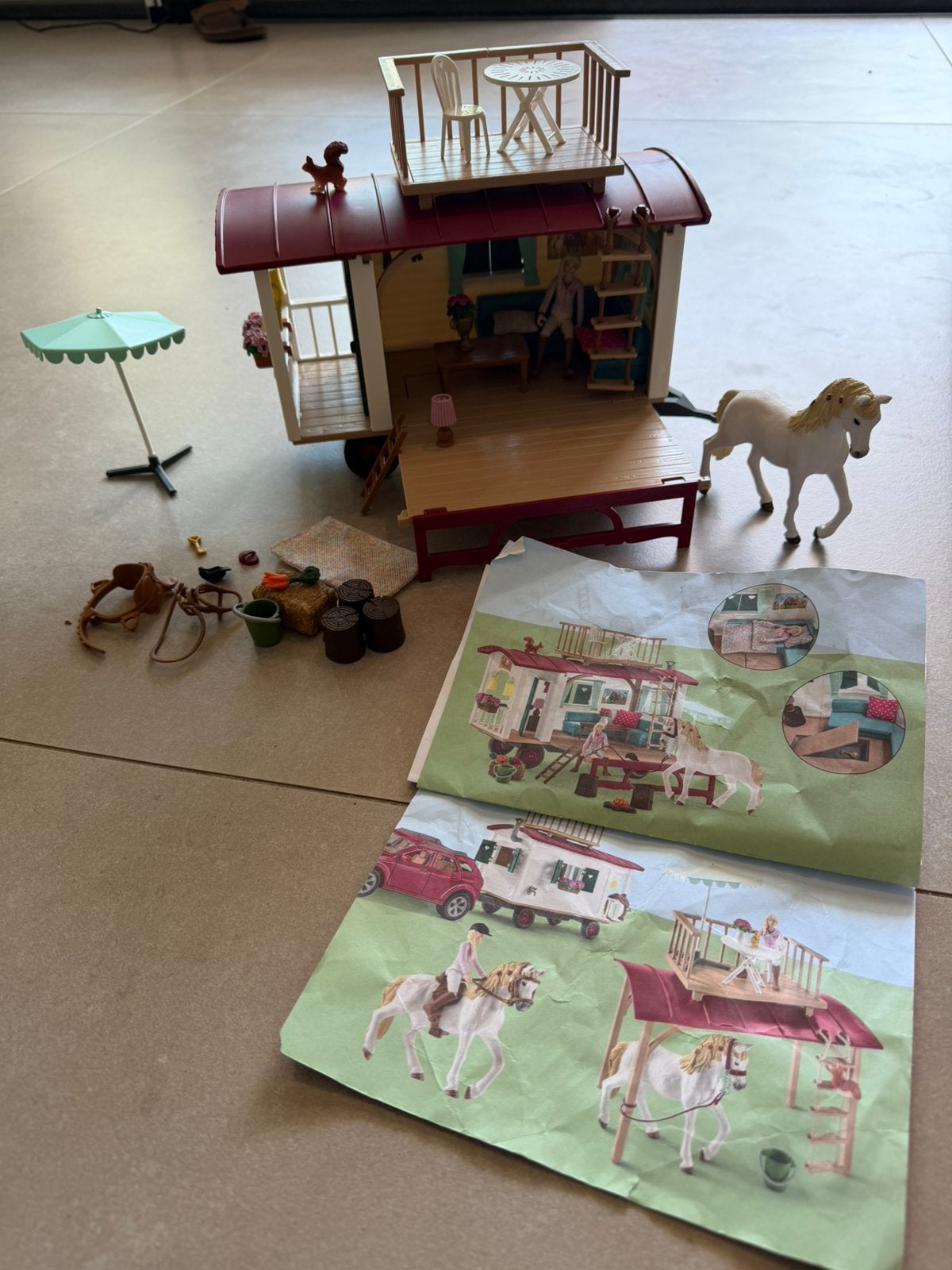 Schleich Horseclub caravan, Verzenden, Gebruikt