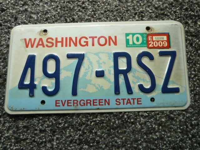 Kentekenplaat licenseplate Washington 2 USA, Verzenden, Gebruikt, Auto's