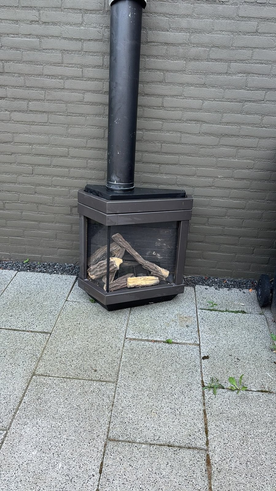 Gaskachel met afvoerpijp, Ophalen, Gebruikt, Gas, Vrijstaand