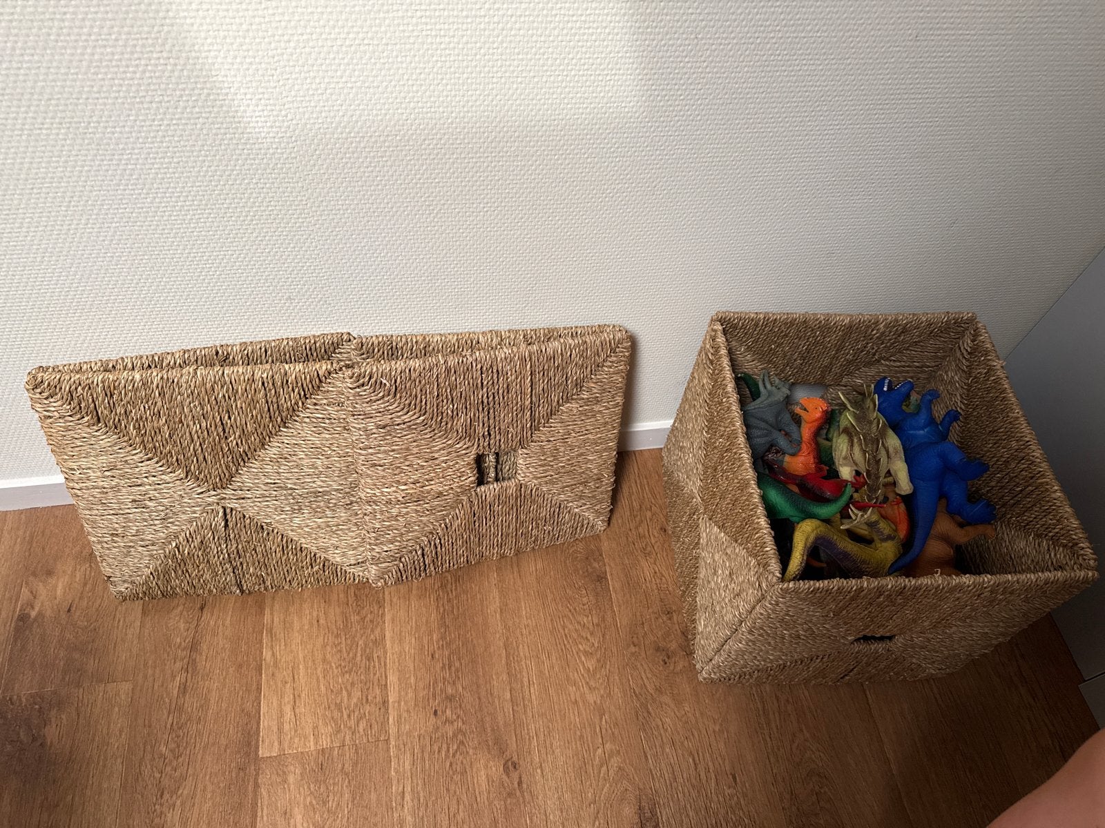 3 Gevlochten opbergmanden met deksel, Ophalen, Overige materialen, Minder dan 50 cm, Minder dan 50 cm