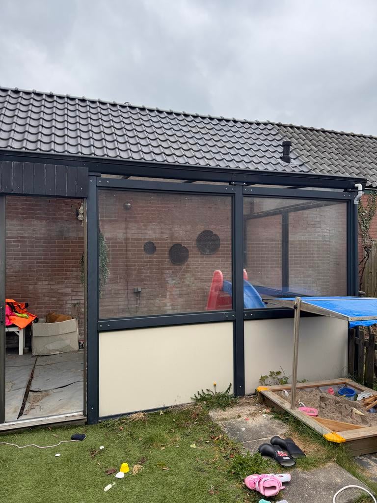 Halfopen veranda met schuifdeur, Ophalen, Gebruikt, Veranda