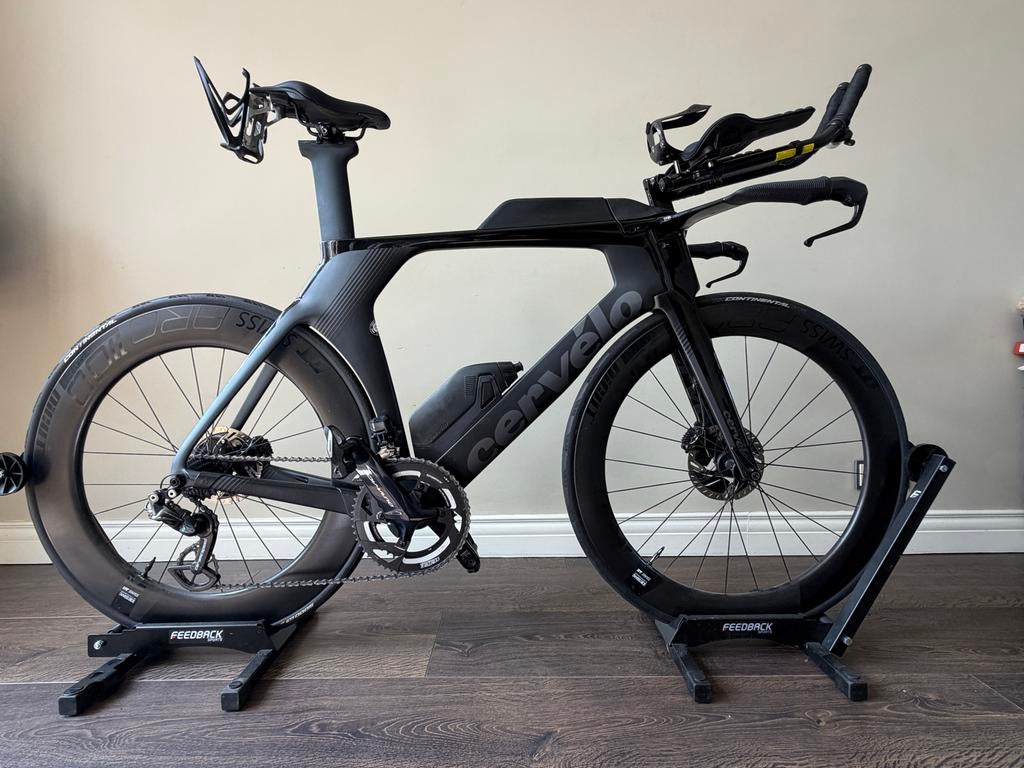 Cervélo P5 Stealthblack Triathlonfiets - mt. 56, Carbon, Heren, Zo goed als nieuw, Meer dan 20 versnellingen