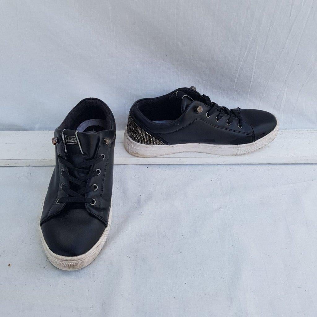 Stoere zwarte schoenen, strass. mt 37. Merk Guess, ., Zwart, Ophalen of Verzenden, .