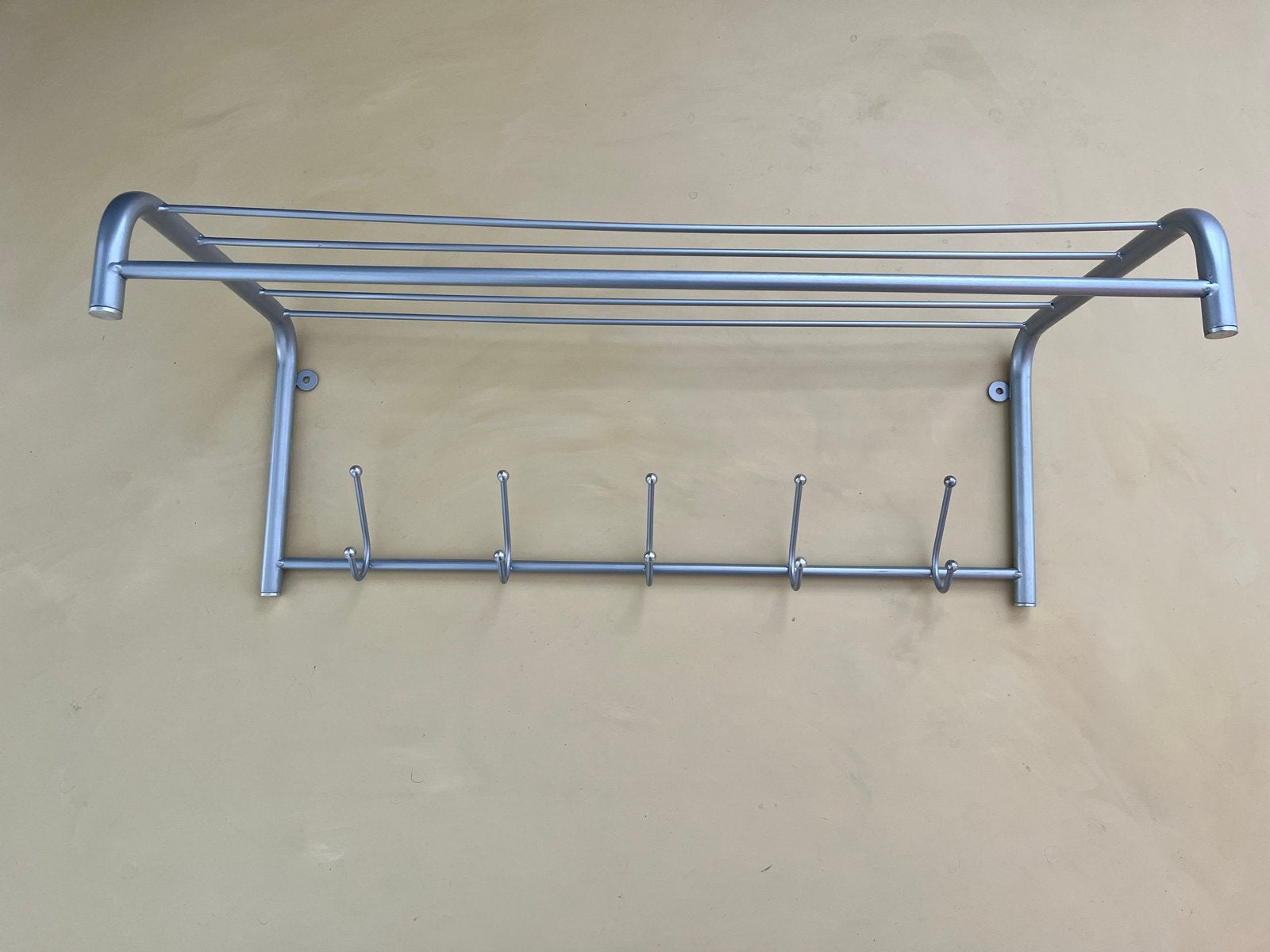 Metalen hangkapstok met 5 dubbele haken, Huis en Inrichting, Wandkapstok, Gebruikt, Ophalen of Verzenden, Minder dan 100 cm
