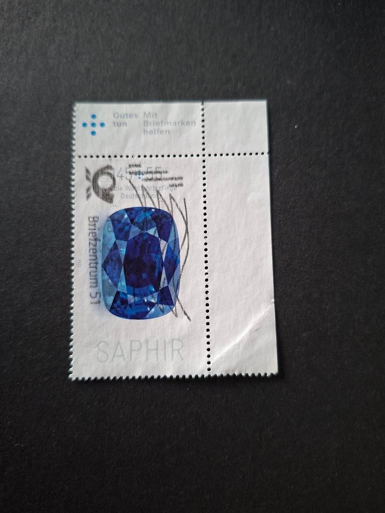 Hoekstuk. Edelstenen.  Safir., Ophalen of Verzenden, 1990 tot heden